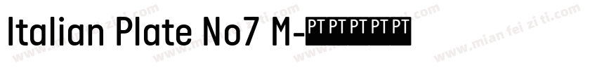 Italian Plate No7 M字体转换